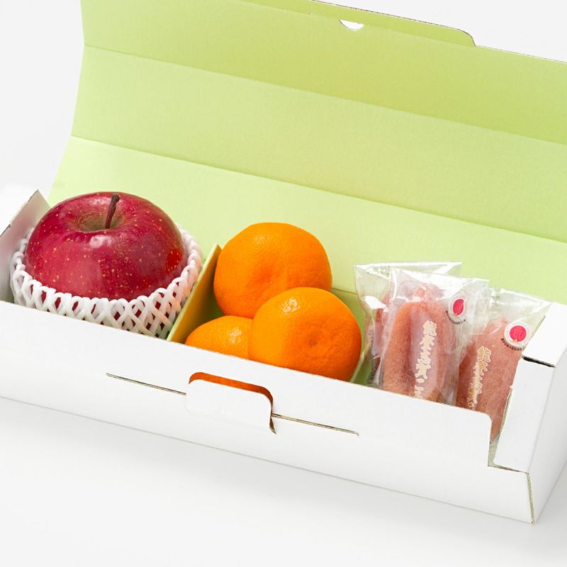 【能登を応援!】[高級干柿]石川県産ころ柿（3個）と国産りんご（1玉）と高糖度みかん（3玉）