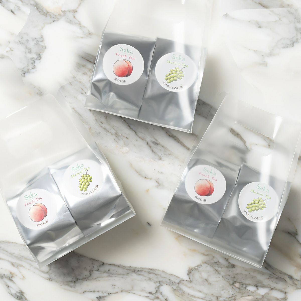 猫のフルーツティー2種 [三角ティーバッグ計10個入り]（3点セット）