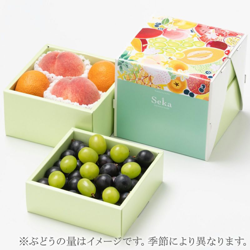 シャドウボックス完成品　フルーツ盛り合わせ 愛知豊田のかわいいカッティングフルーツBOXでお祝い