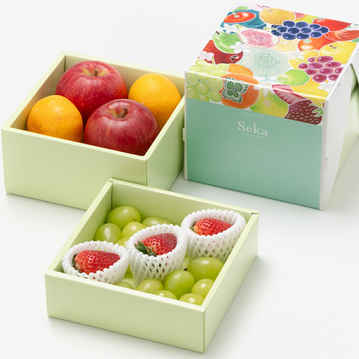 旬の国産フルーツのミニお重セット