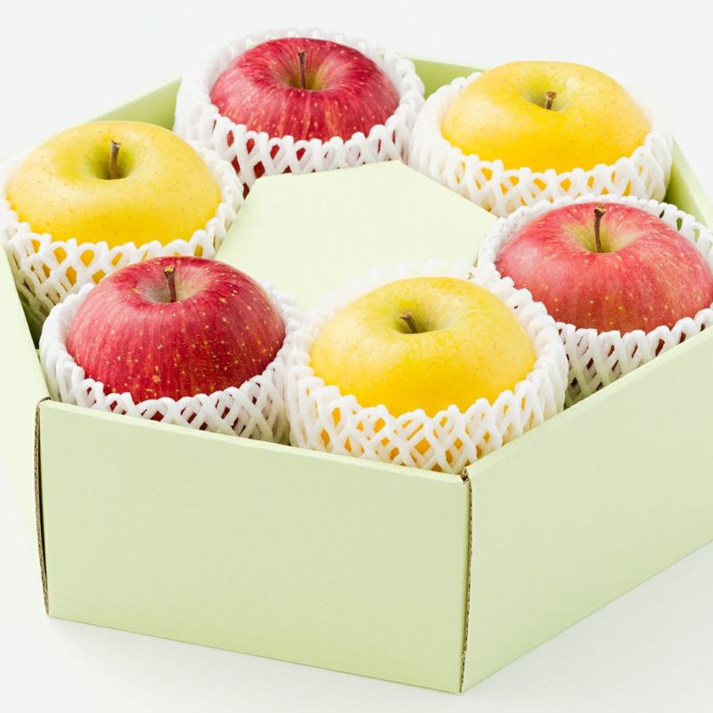 2種のりんごの食べ比べ（6玉）