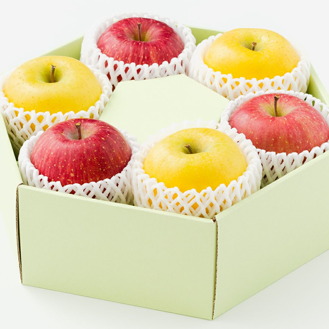 2種のりんごの食べ比べ（6玉）