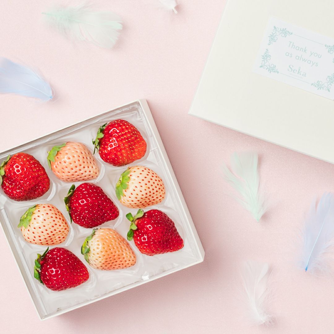 旬の国産紅白いちごの食べ比べ ありがとうギフト