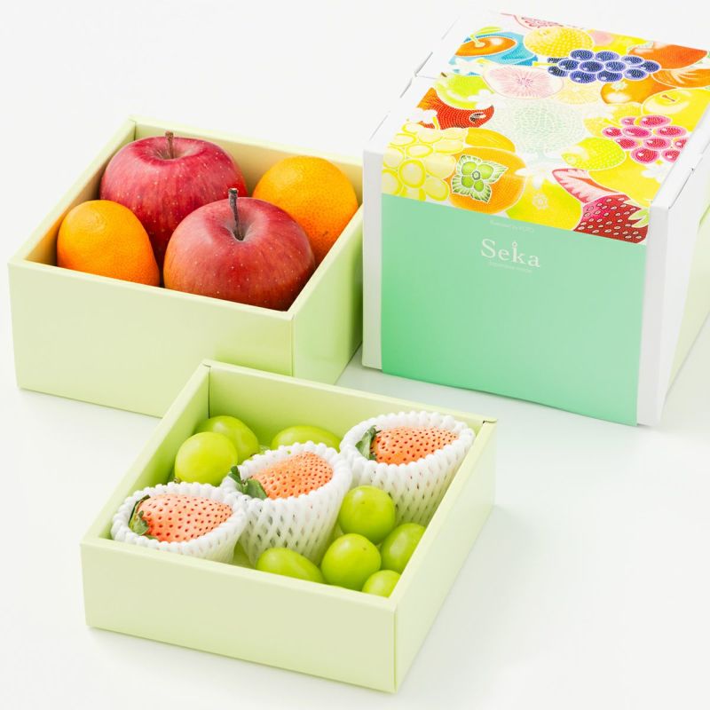 旬の国産プレミアムフルーツのミニお重セット