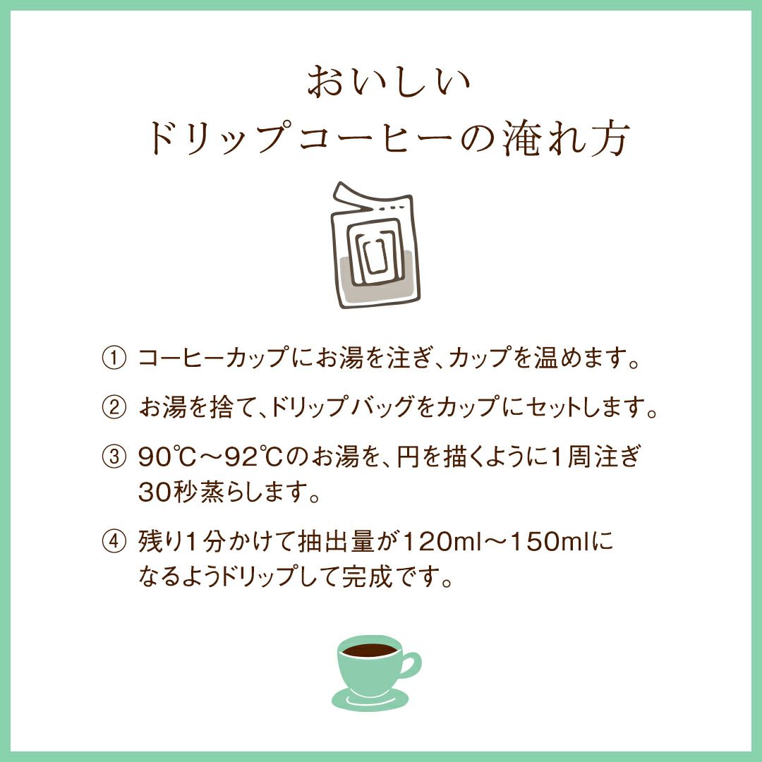 コーヒーの淹れ方カード