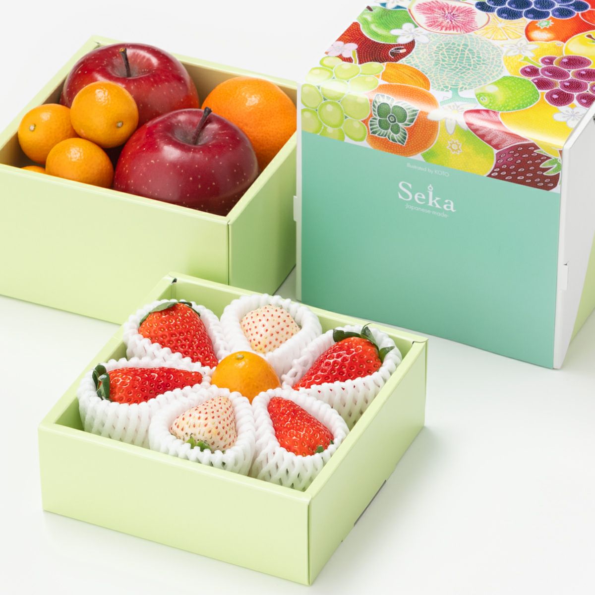 旬の国産フルーツのミニお重セット